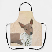 アメリカンヘアレス絵画テリアーズ – Dog Art エプロン (正面)