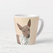 アメリカンヘアレス絵画テリアーズ – Dog Art カフェラテマグ (右アングル)