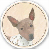 アメリカンヘアレス絵画テリアーズ – Dog Art シール (正面)