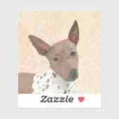 アメリカンヘアレス絵画テリアーズ – Dog Art シール (シート)