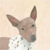 アメリカンヘアレス絵画テリアーズ – Dog Art シール (正面)