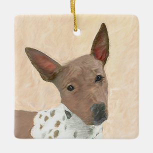 アメリカンヘアレス絵画テリアーズ – Dog Art セラミックオーナメント