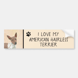 アメリカンヘアレス絵画テリアーズ – Dog Art バンパーステッカー