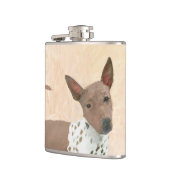 アメリカンヘアレス絵画テリアーズ – Dog Art フラスク (左)