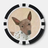 アメリカンヘアレス絵画テリアーズ – Dog Art ポーカーチップ (正面)