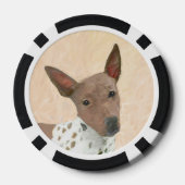 アメリカンヘアレス絵画テリアーズ – Dog Art ポーカーチップ (裏面)