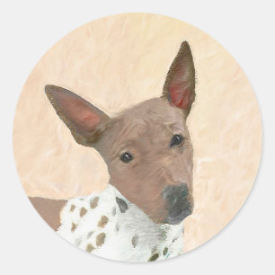 アメリカンヘアレス絵画テリアーズ – Dog Art ラウンドシール
