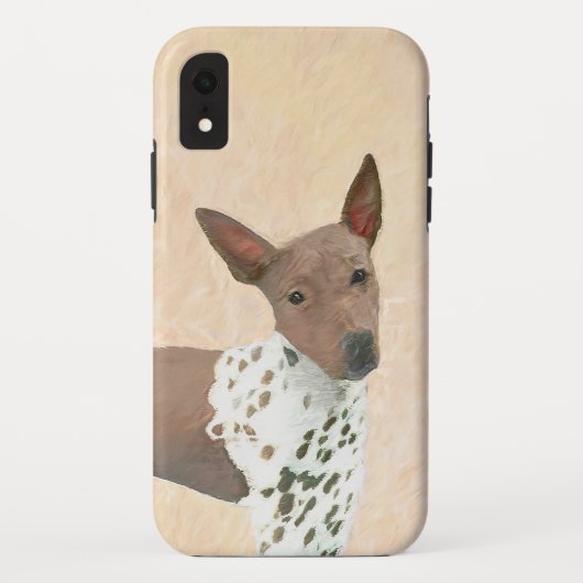アメリカンヘアレス絵画テリアーズ – Dog Art Case-Mate iPhoneケース (裏面)