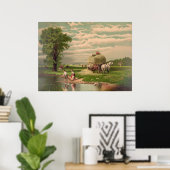 アメリカンヘイハーベストプリント ポスター (ホームオフィス)