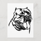 アメリカンベリードッグ黒シルエットフード付 ポストカード (正面)