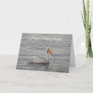 アメリカンペリカンオンミシシッピ川誕生日 カード