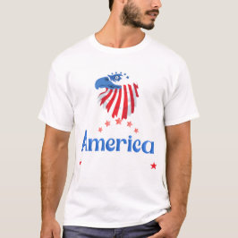 アメリカンホワイトヘッドシーTシャツ|アメリカ国旗愛国心あふれるTシャツ| Tシャツ