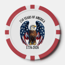 アメリカンホワイトヘッドワシ 愛国 250周年 1776-2026 ポーカーチップ