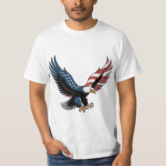 アメリカンホワイトヘッドワシ 飛行Tシャツ  Tシャツ