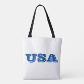 アメリカンホークと国旗の「自由」の引用 トートバッグ (裏面)