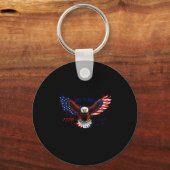 アメリカンホーク愛国旗 250周年 1776–2026 キーホルダー (正面)