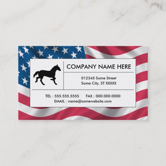 アメリカンホース 名刺 (正面)
