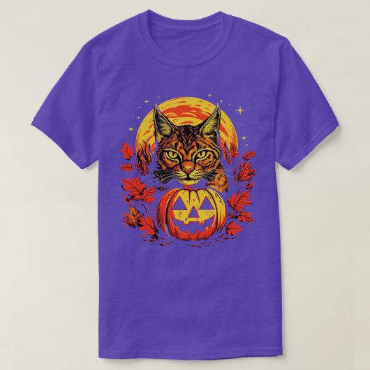 アメリカンボブキャットハロウィーン Tシャツ (デザイン正面)