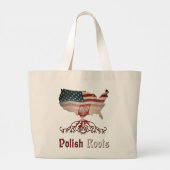 アメリカンポーランドルーツ、ポーランド ラージトートバッグ (裏面)