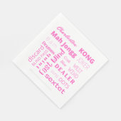 アメリカンマジョング紙ナプキンとピンクの単語 スタンダードランチョンナプキン (角)