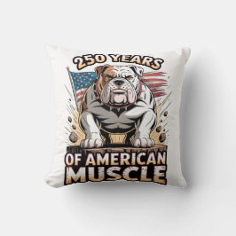 アメリカンマッスルの雄牛250周年記念ブルドッグ クッション