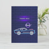 アメリカンマッスルカーネオン誕生日 サンキューカード (スタンド正面)