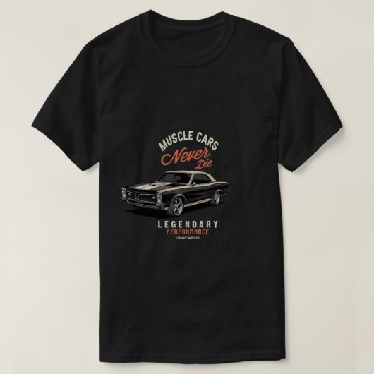 アメリカンマッスルカーTシャツ オールドスクール Tシャツ (デザイン正面)