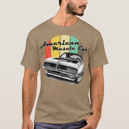 アメリカンマッスルV8エンジン Tシャツ (正面)
