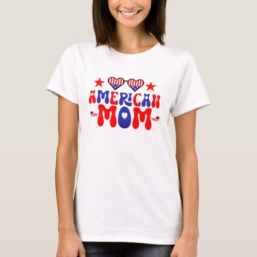 アメリカンママハッピー4 7月 Tシャツ (正面)
