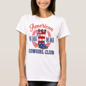 アメリカンママ女性のカーボーイクラブティー Tシャツ (正面)
