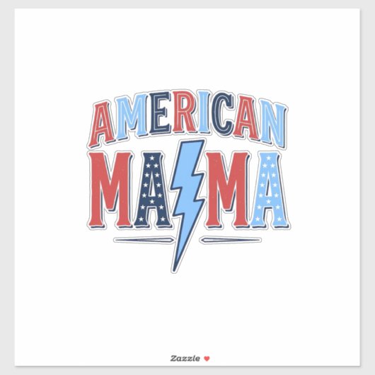 アメリカンママ愛国ビンテージ彫刻Tシャツデザイン シール (シート)