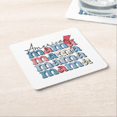 アメリカンママ スクエアペーパーコースター (アングル)