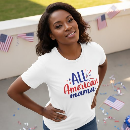 アメリカンママ 7月4日 Tシャツ