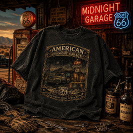 アメリカンミッドナイトガレージルート66Tシャツ トライブレンドＴシャツ