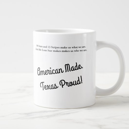 アメリカンメイドテキサス州誇りを持った!ジャンボマグ ジャンボコーヒーマグカップ (右)