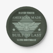 アメリカンメイド75誕生日 ペーパープレート (正面)