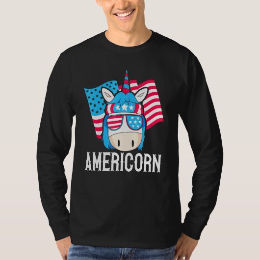 アメリカンユニコーン虹の魔法4番目 Tシャツ (正面)