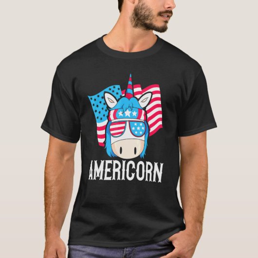 アメリカンユニコーン虹の魔法4番目 Tシャツ (正面)