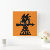 アメリカンユースホステル スクエア壁時計 (ホーム)