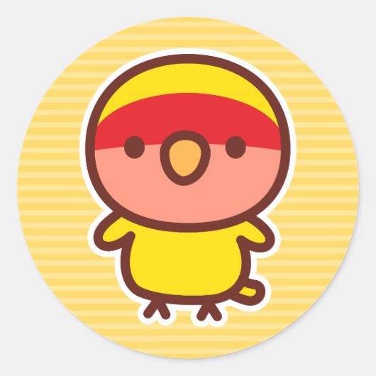 アメリカンヨーモモコザクラインコ ラウンドシール (正面)