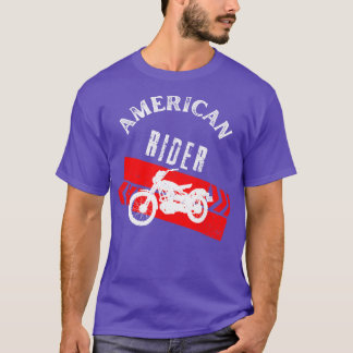 アメリカンライダーバイクヴィンテージバイクもしくは自転車に乗る人1 Tシャツ