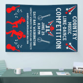 アメリカンライン踊りフェスティバル及びパーティー 横断幕 (トレードショー)