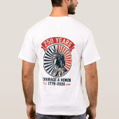 アメリカンリバティ像 勇気 名誉 記念 Tシャツ (裏面)