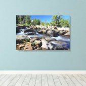 アメリカンリバーのシルバーフォーク、キャンバス キャンバスプリント (インサイチュ (ウッドフロア))