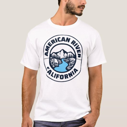 アメリカンリバーカリフォルニア州ラバーズマウンテンズ Tシャツ (正面)