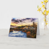 アメリカンリバーシーニックビュー誕生日 カード (黄色い花)