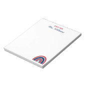 アメリカンレインボーAノートfrom名前をカスタムする先生 ノートパッド (回転)