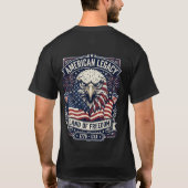 アメリカンレガシーイーグル愛国バイカーTシャツ Tシャツ (裏面)