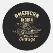 アメリカンレジェンダリーバイクインディアンチーフ ラウンドシール (正面)