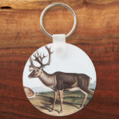 アメリカンレジンディアーCaribou (Tarandus furcifer) キーホルダー (正面)